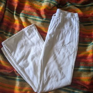 vintage white wrangler flare jeans
